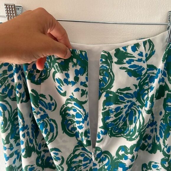 C/MEO Collective Green Asymmetrical Midi Length Skirt Size S tropical botanical - Picture 6 of 11